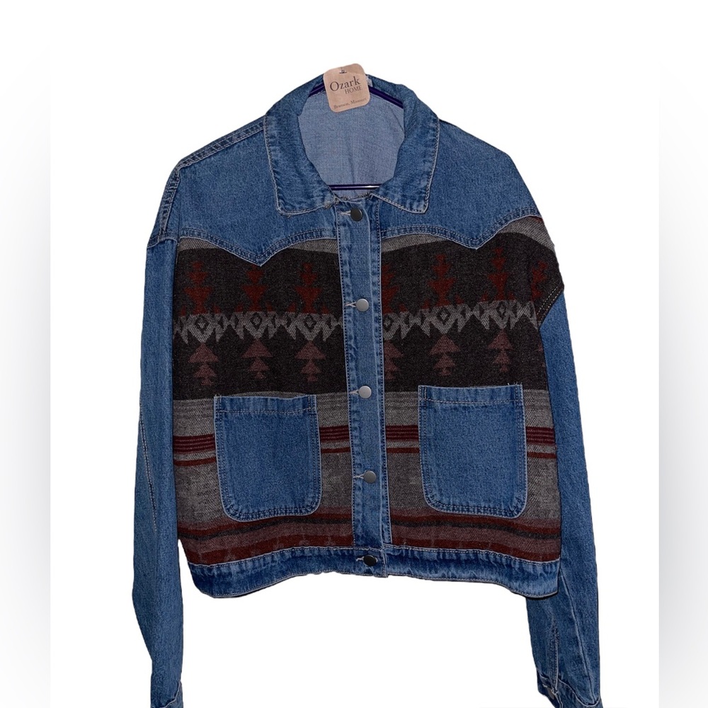 Aztec jean jacket